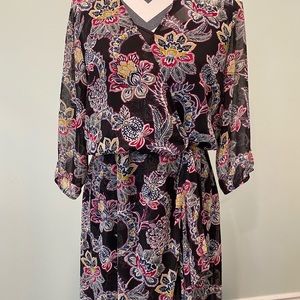 Wrap / ruffle maxi dress